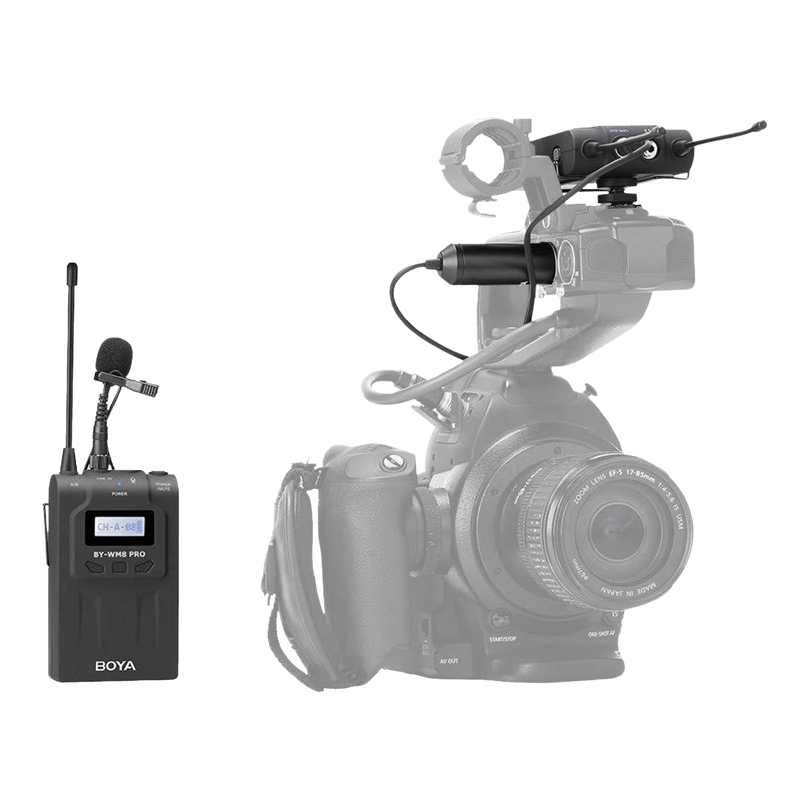 Boya 3.5 Jack Wireless Microphone with Automatic LCD Lock Function (Black)_16