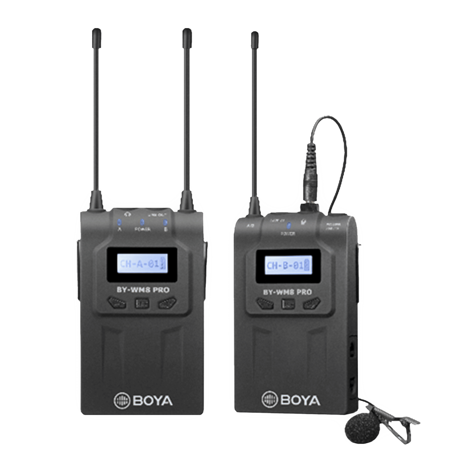 Boya 3.5 Jack Wireless Microphone with Automatic LCD Lock Function (Black)_5