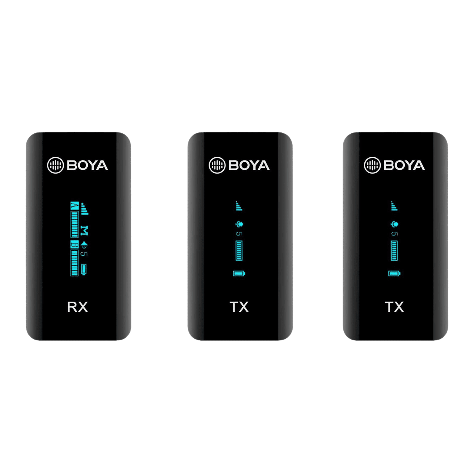 Boya Type C & 3.5 Jack Wireless Microphone with 2.4GHz Transmission Technology (Black)_1