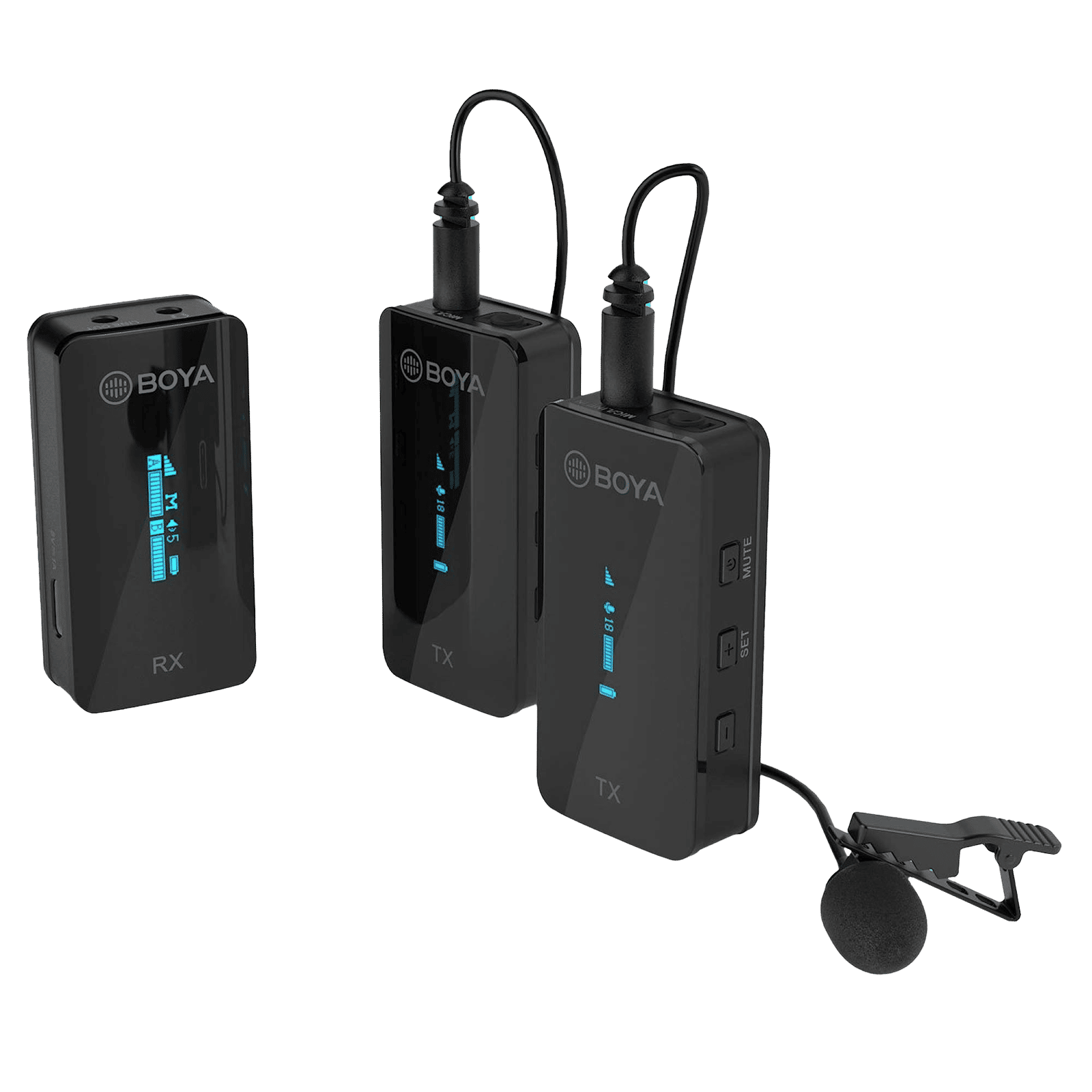 Boya Type C & 3.5 Jack Wireless Microphone with 2.4GHz Transmission Technology (Black)_9