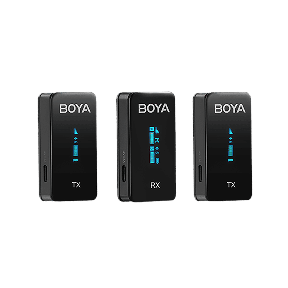 Boya Type C & 3.5 Jack Wireless Microphone with 2.4GHz Transmission Technology (Black)_3