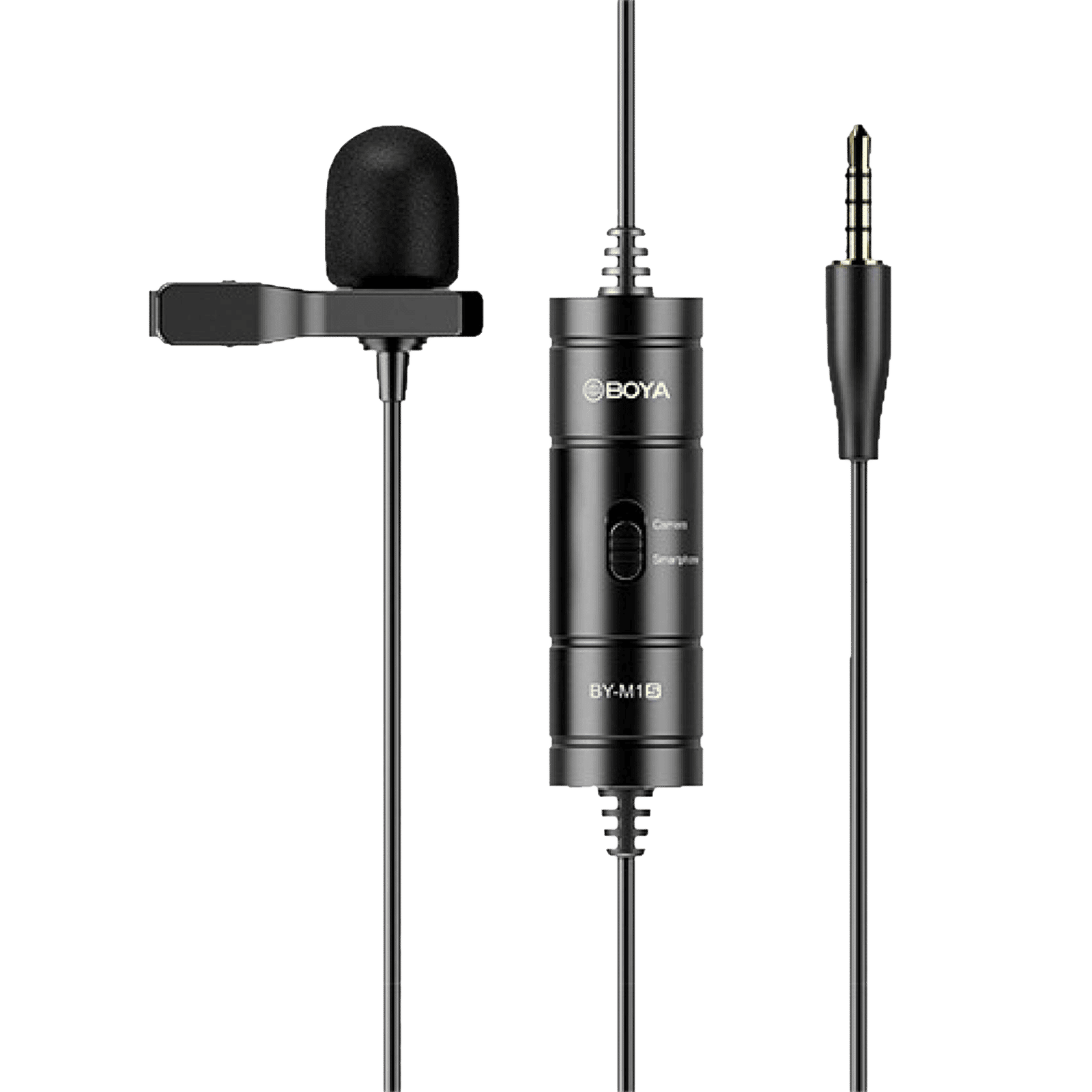 Boya Universal 3.5 Jack Wired Microphone with Low Handling Noise (Black) Boya Universal 3.5 Jack Wired Microphone with Low Handling Noise (Black)_1