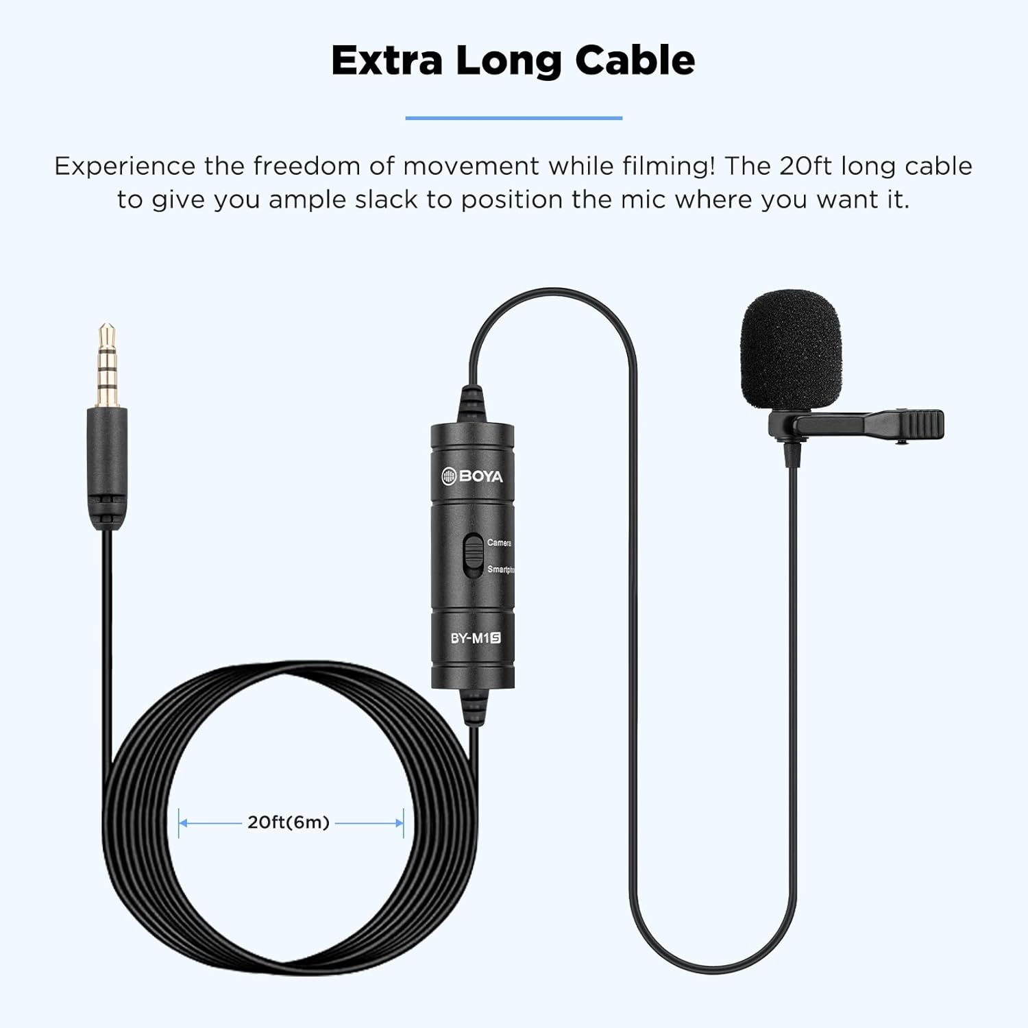 Boya Universal 3.5 Jack Wired Microphone with Low Handling Noise (Black) Boya Universal 3.5 Jack Wired Microphone with Low Handling Noise (Black)_10