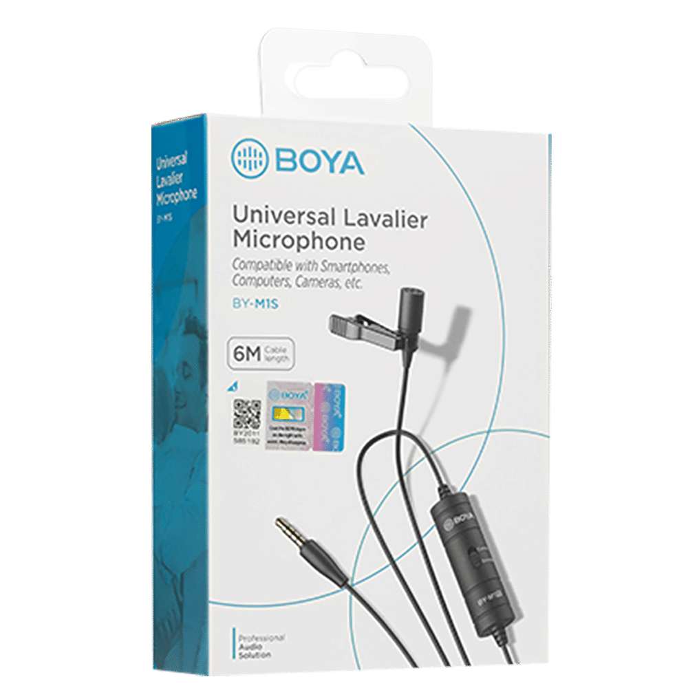 Boya Universal 3.5 Jack Wired Microphone with Low Handling Noise (Black) Boya Universal 3.5 Jack Wired Microphone with Low Handling Noise (Black)_11