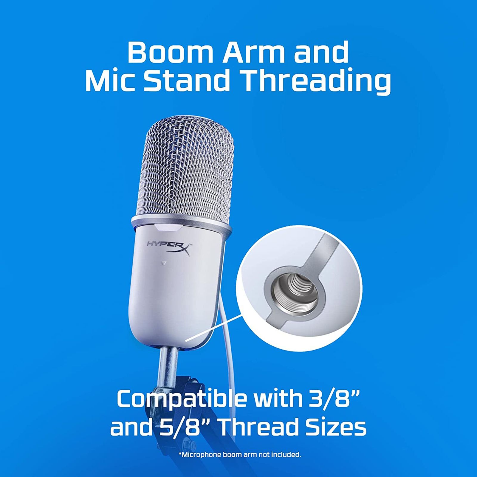 HyperX SoloCast Type C Wired Microphone with Tap-to-Mute Sensor (White) HyperX SoloCast Type C Wired Microphone with Tap-to-Mute Sensor (White)_14
