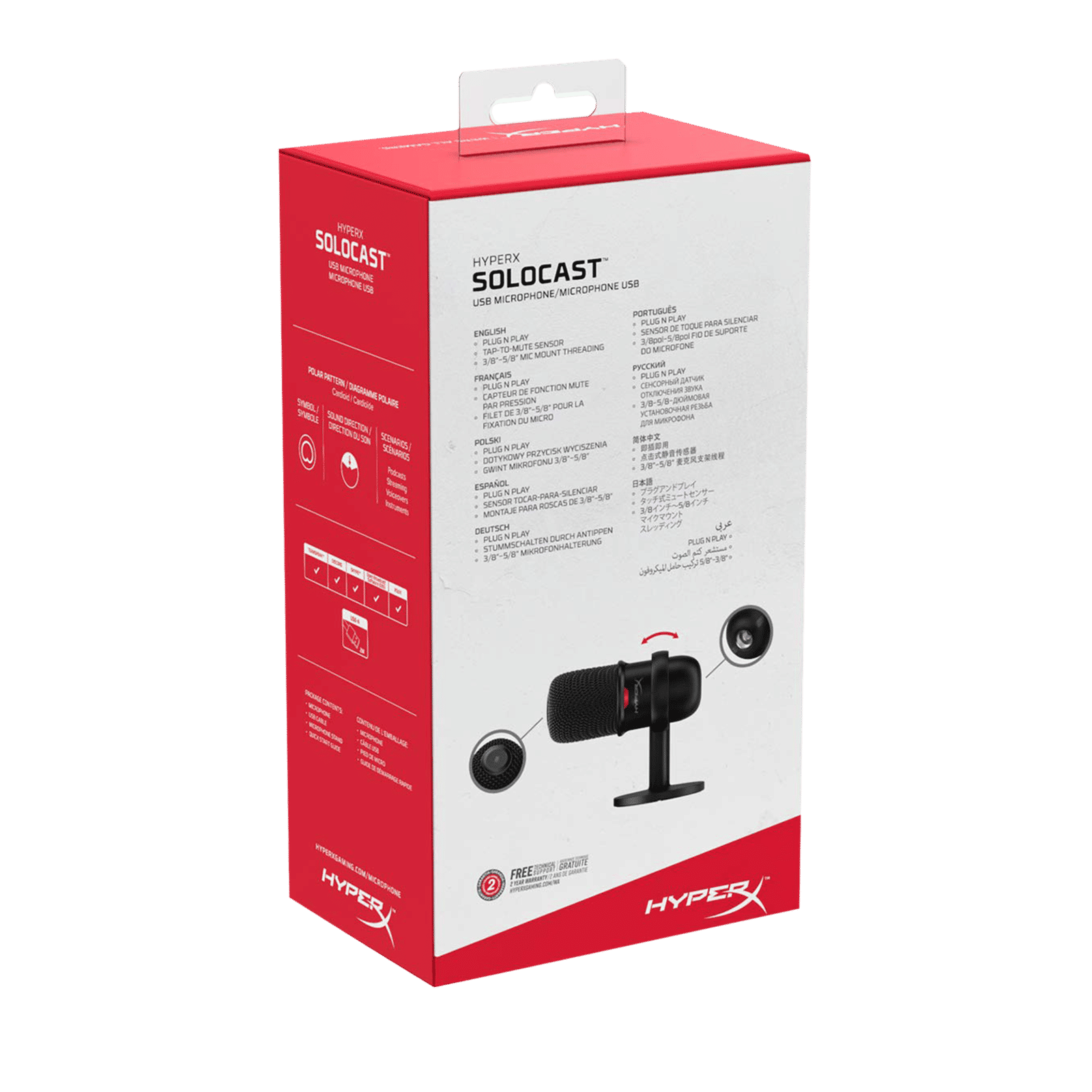 HyperX SoloCast USB & Type C Wired Microphone with Plug & Play Audio (Black)_8