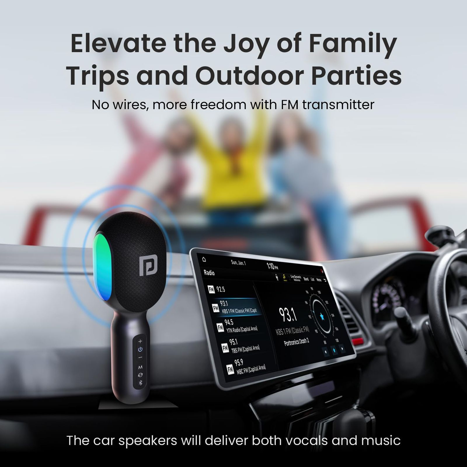 PORTRONICS Dash 2 Type C and 3.5 Jack Wireless Microphone with Speaker (Grey) PORTRONICS Dash 2 Type C and 3.5 Jack Wireless Microphone with Speaker (Grey)_6