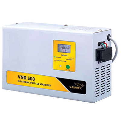 V-Guard 15 Amps Voltage Stabilizer For 2T Air Conditioner (150 - 285 V, Digital Display, VND 500, Grey)