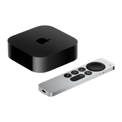 Apple TV 4K Streaming Device with Siri Search (Dolby Atmos, HDR10+, Wi-Fi 6, Black)