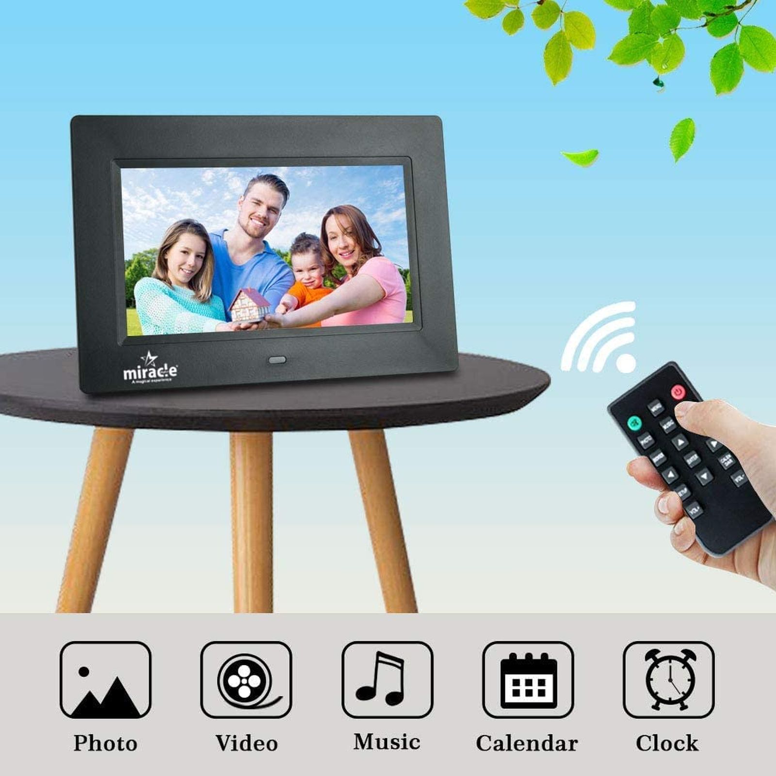 Miracle Digital 17.8cm (7 Inches) Digital Photo Frame (Stereo Speaker, MD001, Black) Miracle Digital 17.8cm (7 Inches) Digital Photo Frame (Stereo Speaker, MD001, Black)_5
