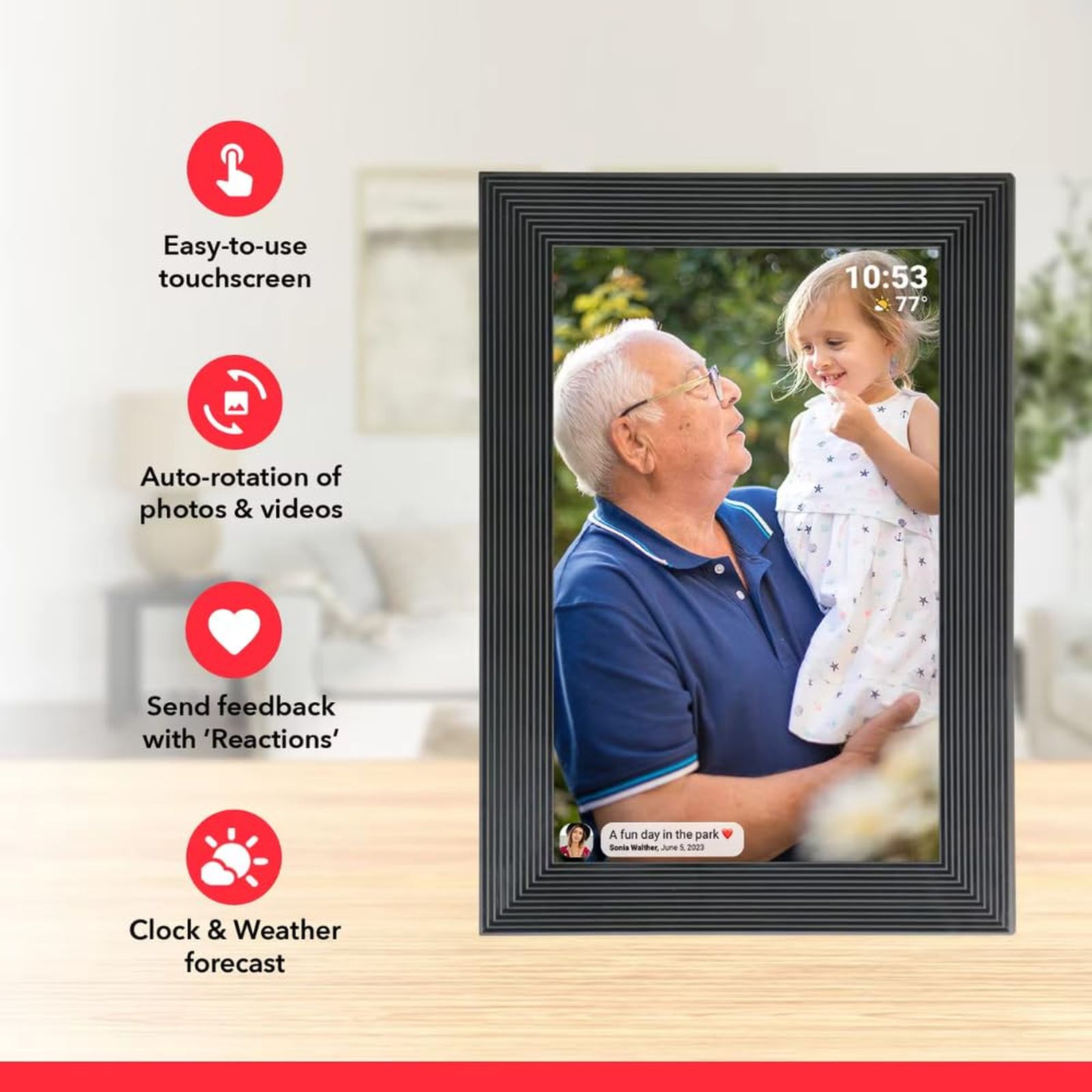 Miracle Digital 25.65cm (10.1 Inches) Wifi Digital Photo Frame (Stereo Speaker, R8188EU1, Black) Miracle Digital 25.65cm (10.1 Inches) Wifi Digital Photo Frame (Stereo Speaker, R8188EU1, Black)_4