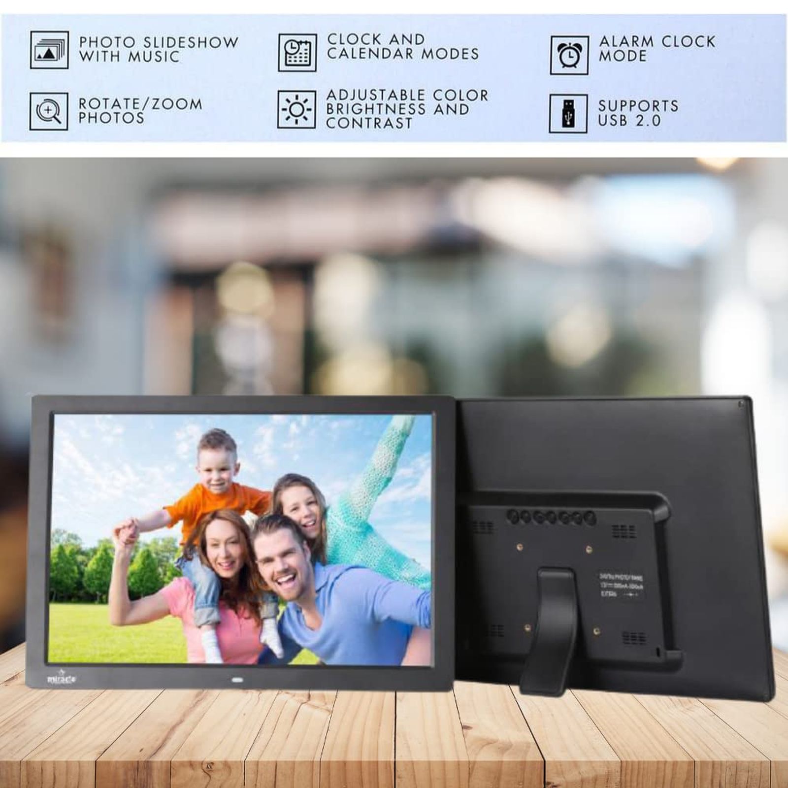 Miracle Digital 43.18cm (17 Inches) Digital Photo Frame (Stereo Speaker, MD006, Black) Miracle Digital 43.18cm (17 Inches) Digital Photo Frame (Stereo Speaker, MD006, Black)_5
