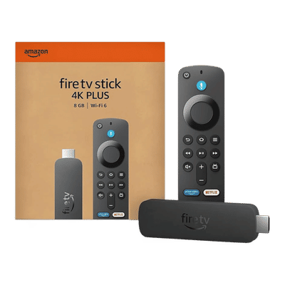 amazon Fire TV Stick 4K Plus Ultra HD Streaming Device with Alexa Voice Search (Dolby Vision, Dolby Atmos, Wi-Fi 6, Black)