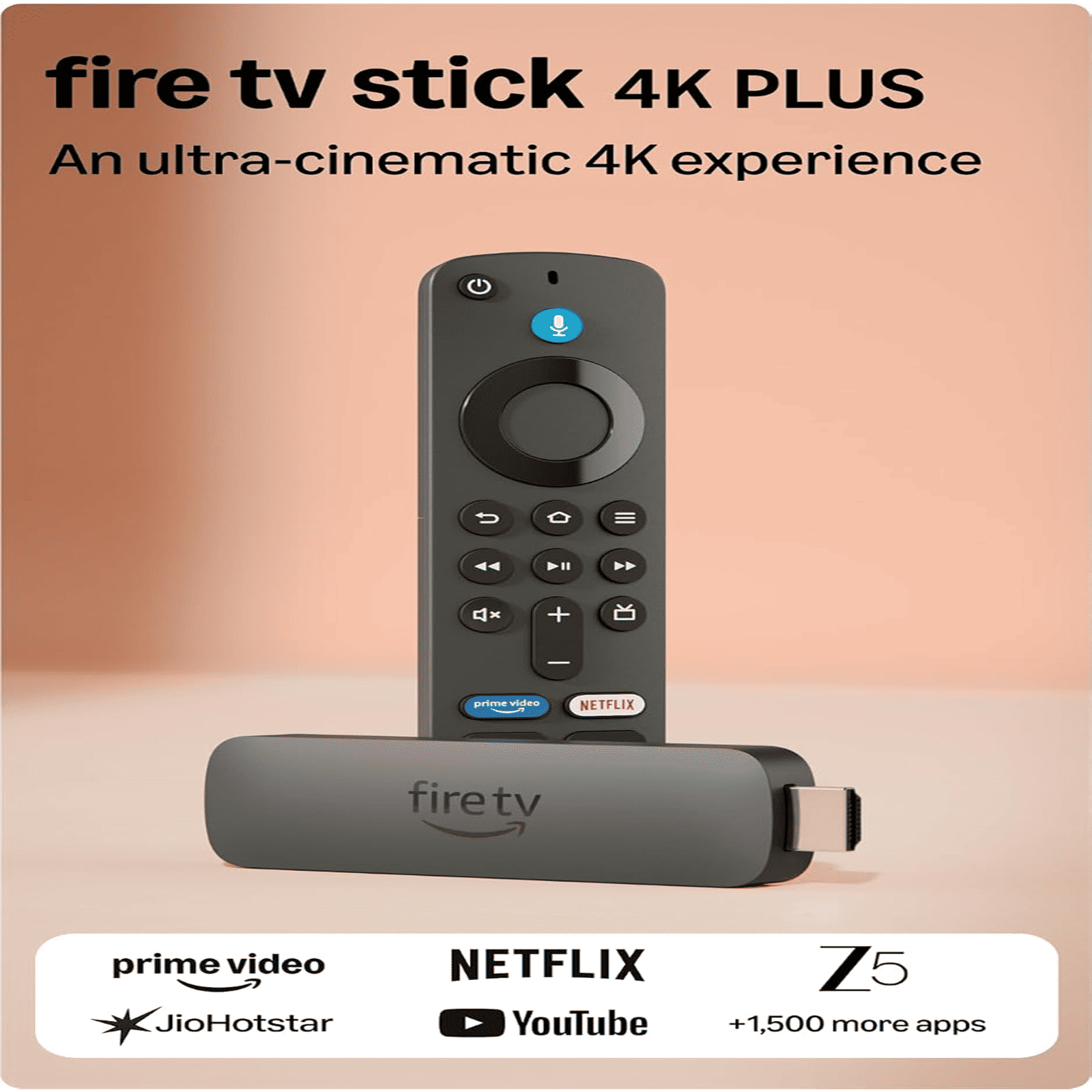 amazon Fire TV Stick 4K Plus Ultra HD Streaming Device with Alexa Voice Search (Dolby Vision, Dolby Atmos, Wi-Fi 6, Black) amazon Fire TV Stick 4K Plus Ultra HD Streaming Device with Alexa Voice Search (Dolby Vision, Dolby Atmos, Wi-Fi 6, Black)_2