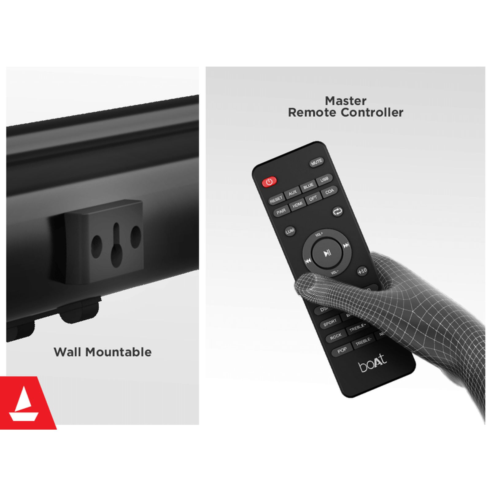 boAt Aavante Bar 1400 2.1 Channel 120 Watts Surround Sound Bar Home Theatre (Wall Mountable, Black) boAt Aavante Bar 1400 2.1 Channel 120 Watts Surround Sound Bar Home Theatre (Wall Mountable, Black)_6