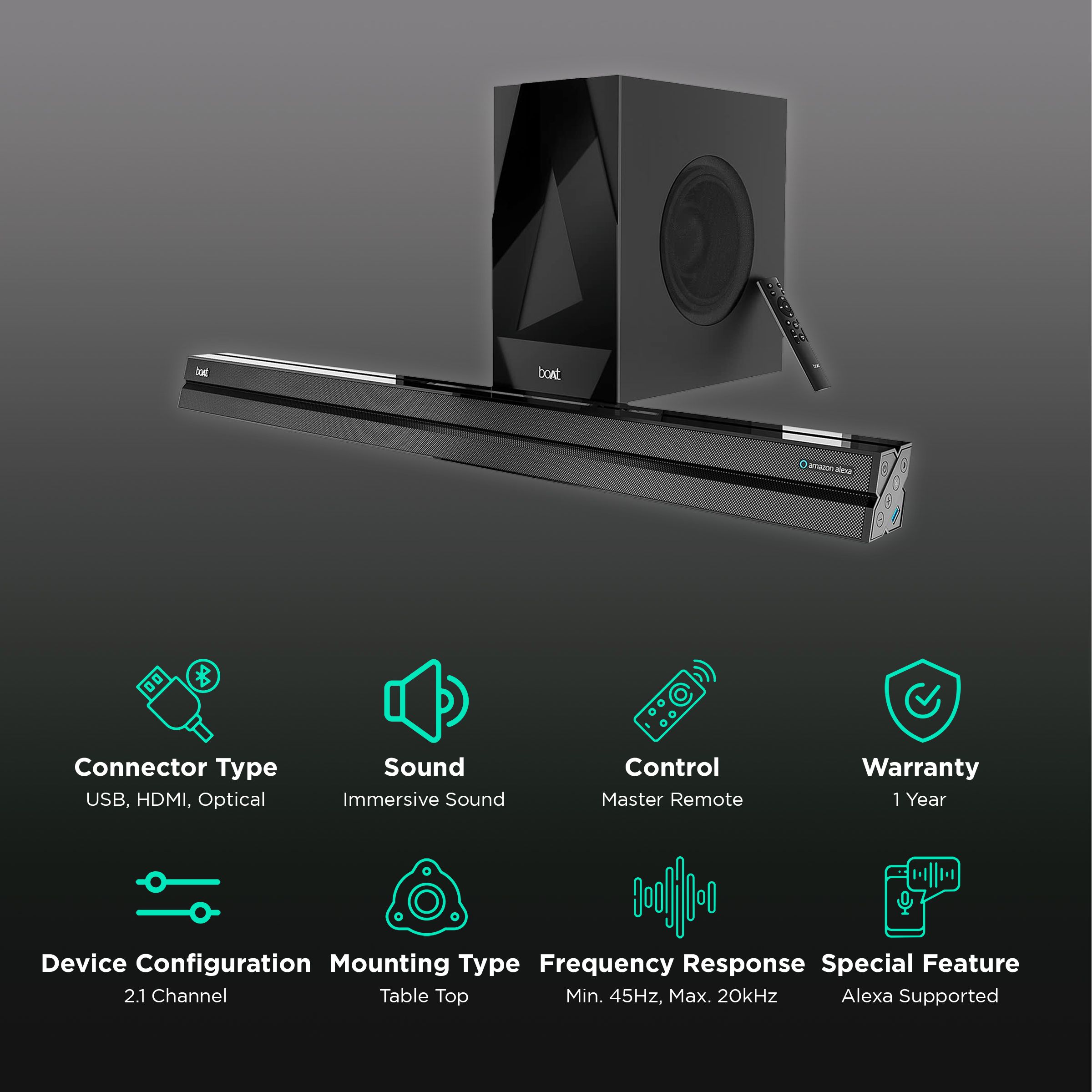 boAt Aavante Bar Aaupera 2.1 Channel 120 Watts Smart Soundbar Home Theatre (Built-In Alexa, Premium Black)_2