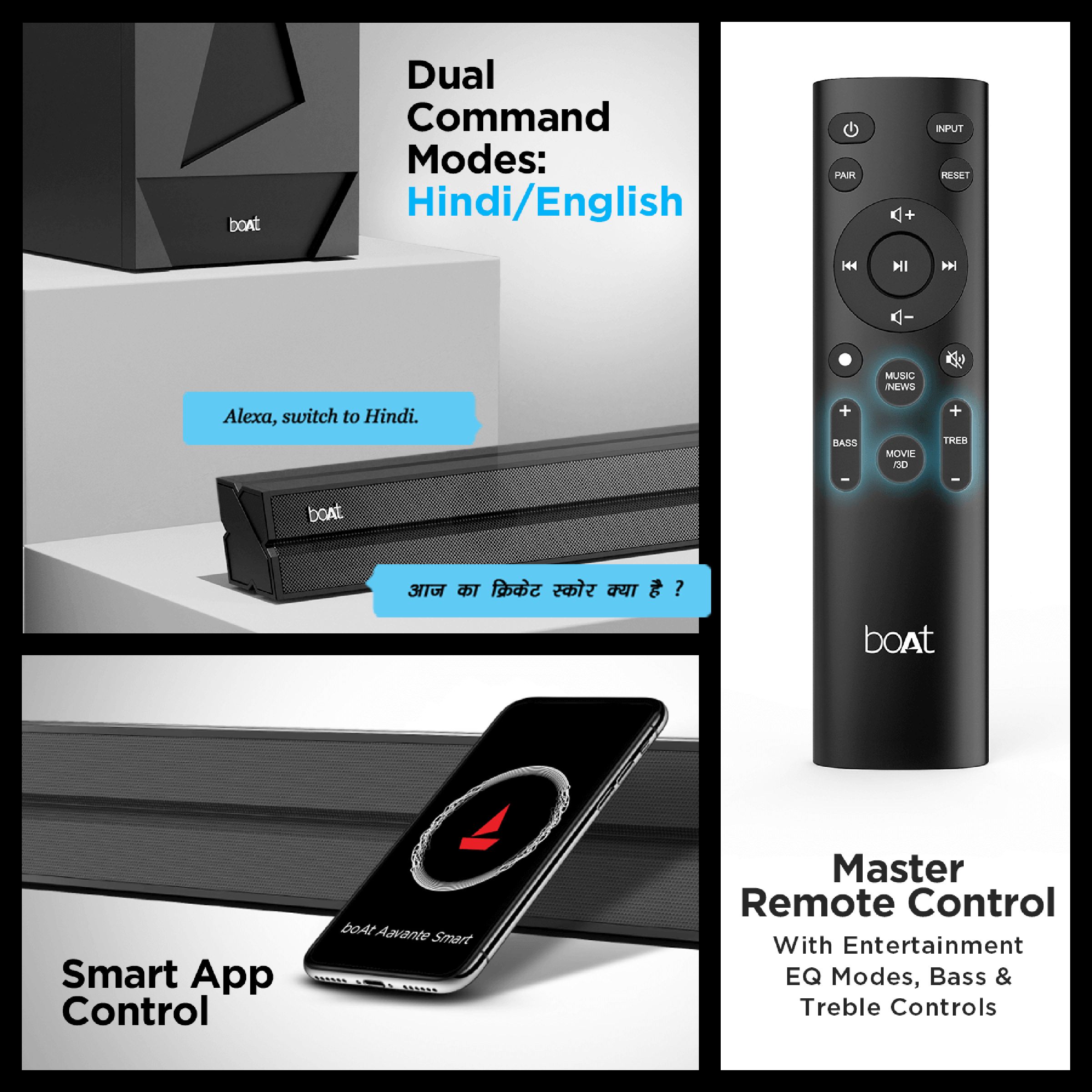 boAt Aavante Bar Aaupera 2.1 Channel 120 Watts Smart Soundbar Home Theatre (Built-In Alexa, Premium Black)_5
