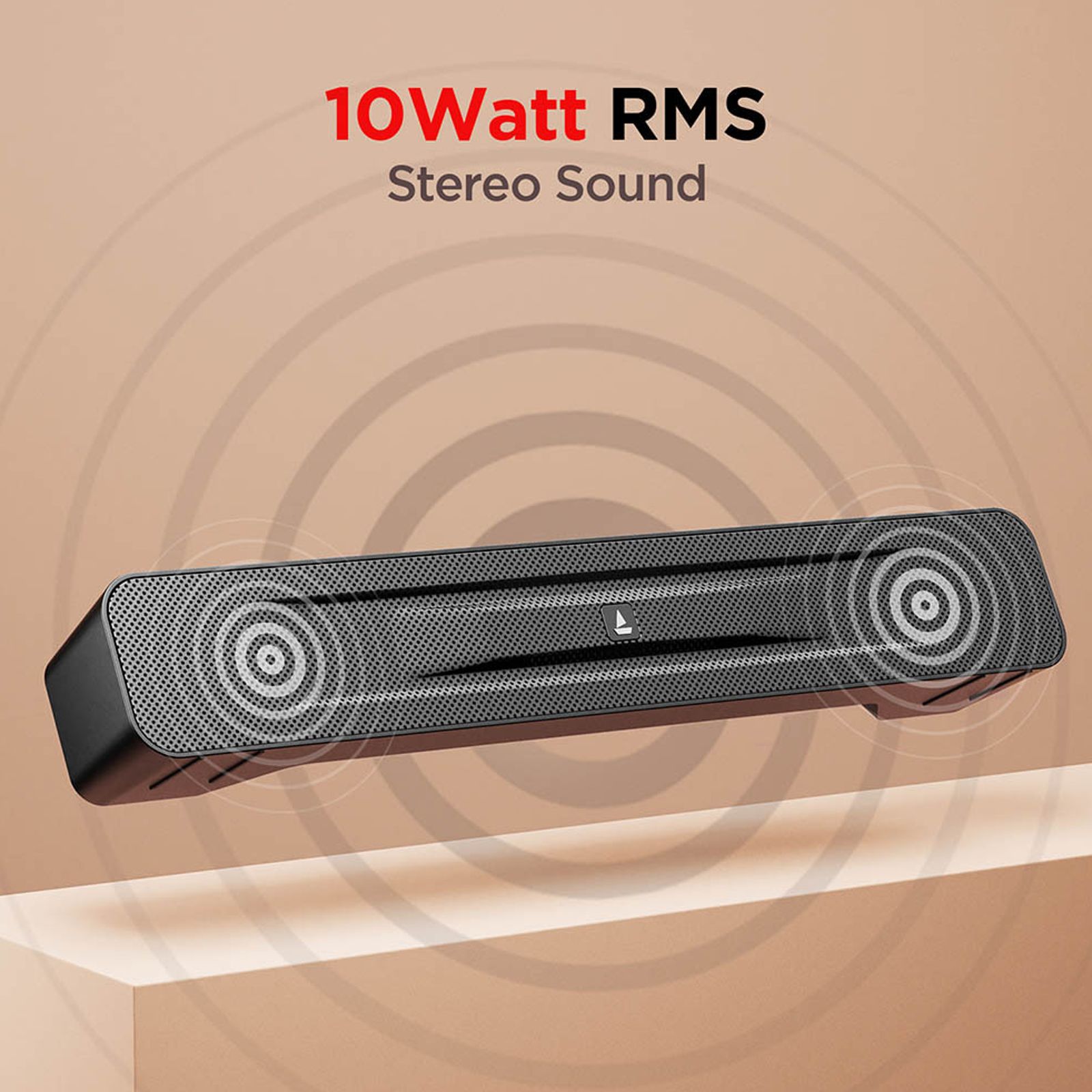 boAt Aavante Bar 503 10W Bluetooth Soundbar with Remote (RMS Stereo Sound, 2.0 Channel, Black)_6