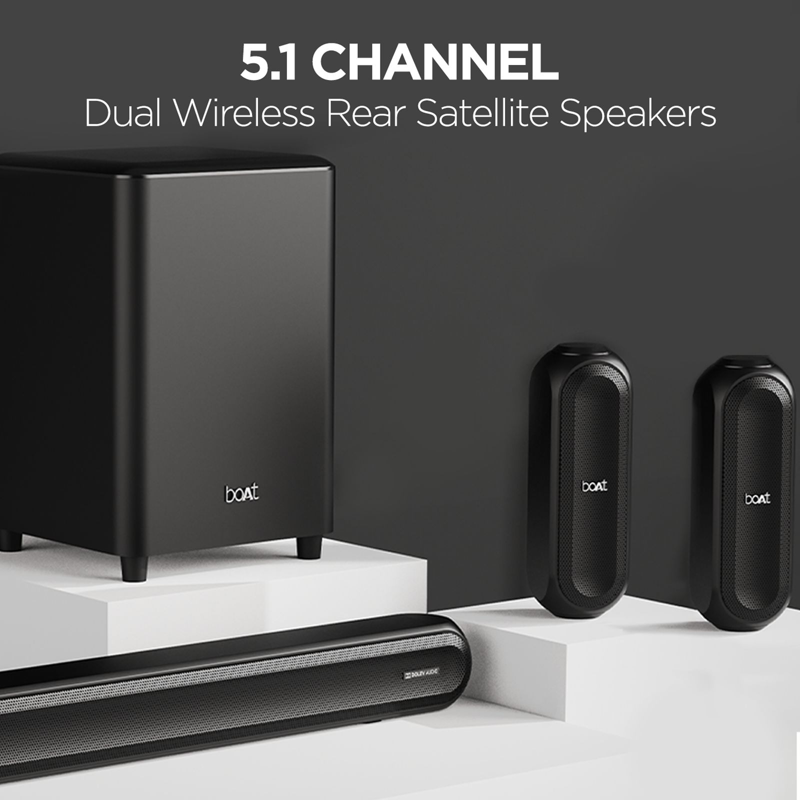 boAt Aavante Bar 3200D 350W Bluetooth Soundbar with Remote (3D Surround Sound, 5.1 Channel, Premium Black) boAt Aavante Bar 3200D 350W Bluetooth Soundbar with Remote (3D Surround Sound, 5.1 Channel, Premium Black)_7