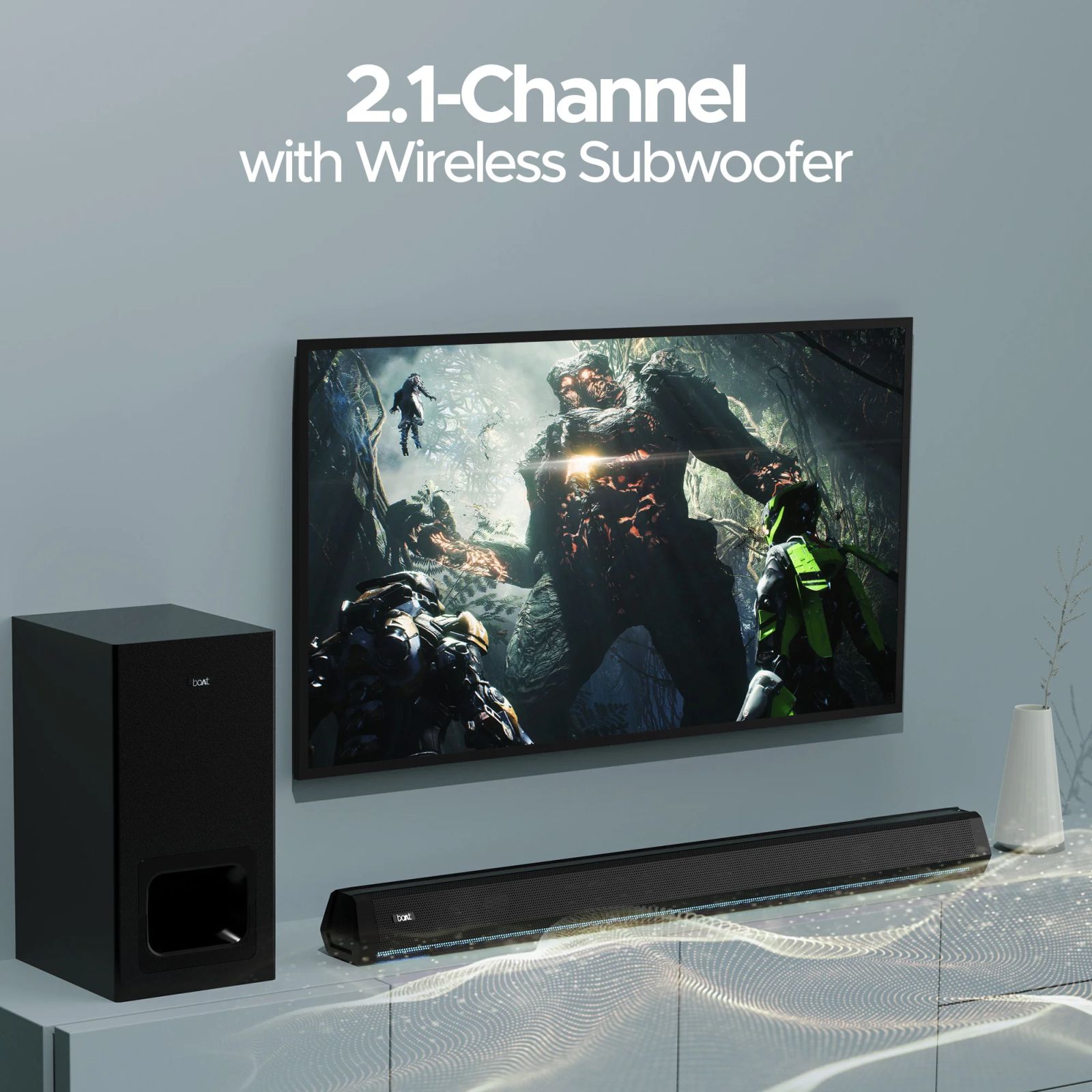 boAt Aavante Bar Maven Pro 320W Bluetooth Soundbar with Remote (Entertainment EQ Modes, 2.1 Channel, Premium Black) boAt Aavante Bar Maven Pro 320W Bluetooth Soundbar with Remote (Entertainment EQ Modes, 2.1 Channel, Premium Black)_4