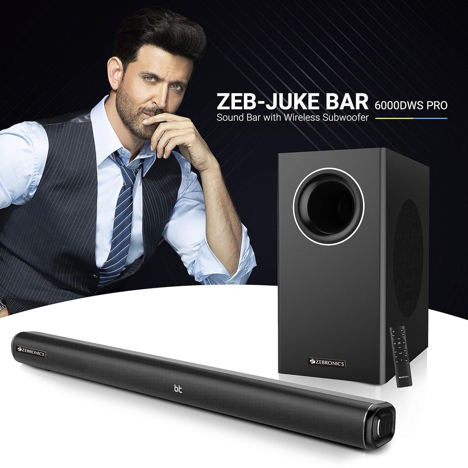ZEBRONICS ZEB-Juke Bar 6000DWS Pro 200W Bluetooth Soundbar with Remote (Immersive Audio, 2.1 Channel, Black) ZEBRONICS ZEB-Juke Bar 6000DWS Pro 200W Bluetooth Soundbar with Remote (Immersive Audio, 2.1 Channel, Black)_11