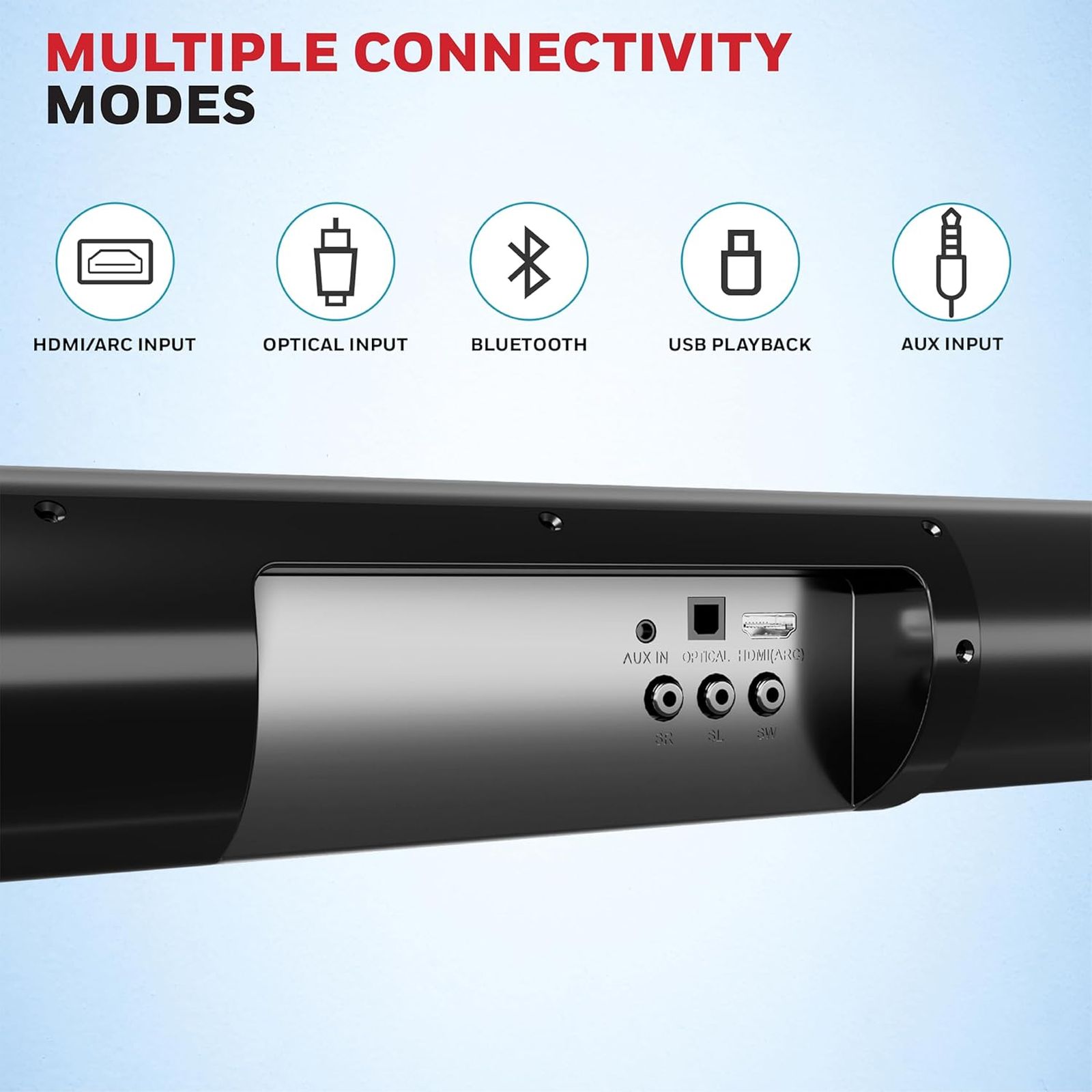 Honeywell Trueno U7000 500W Bluetooth Soundbar with Remote (Dolby Audio, 5.1 Channel, Black)_4