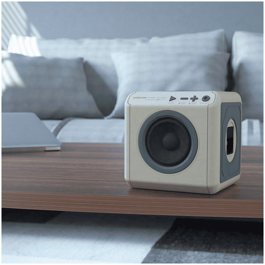 allocacoc Audiocube 30W Portable Bluetooth Speaker (Splash Resistant, Wood Brown) allocacoc Audiocube 30W Portable Bluetooth Speaker (Splash Resistant, Wood Brown)_5