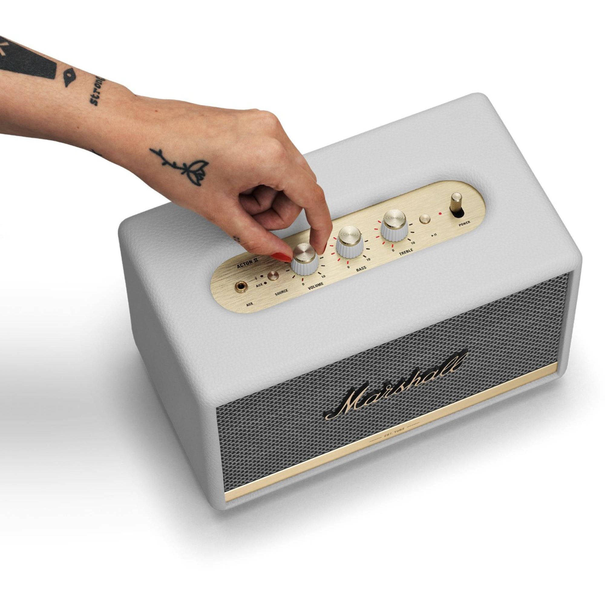 Marshall Acton II 60W Portable Bluetooth Speaker (Customise Your Sound, Stereo Channel, White)_9