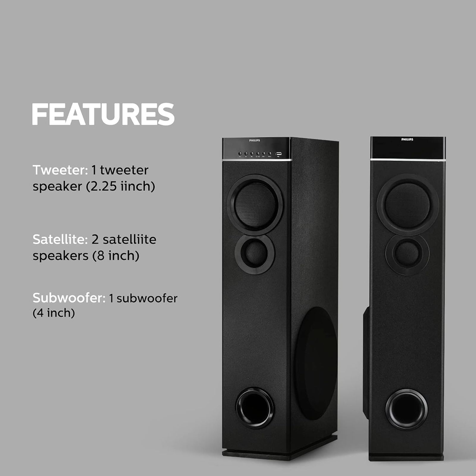 PHILIPS 80W Multimedia Speaker (Surround Sound, 2.0 Channel, Black) PHILIPS 80W Multimedia Speaker (Surround Sound, 2.0 Channel, Black)_13
