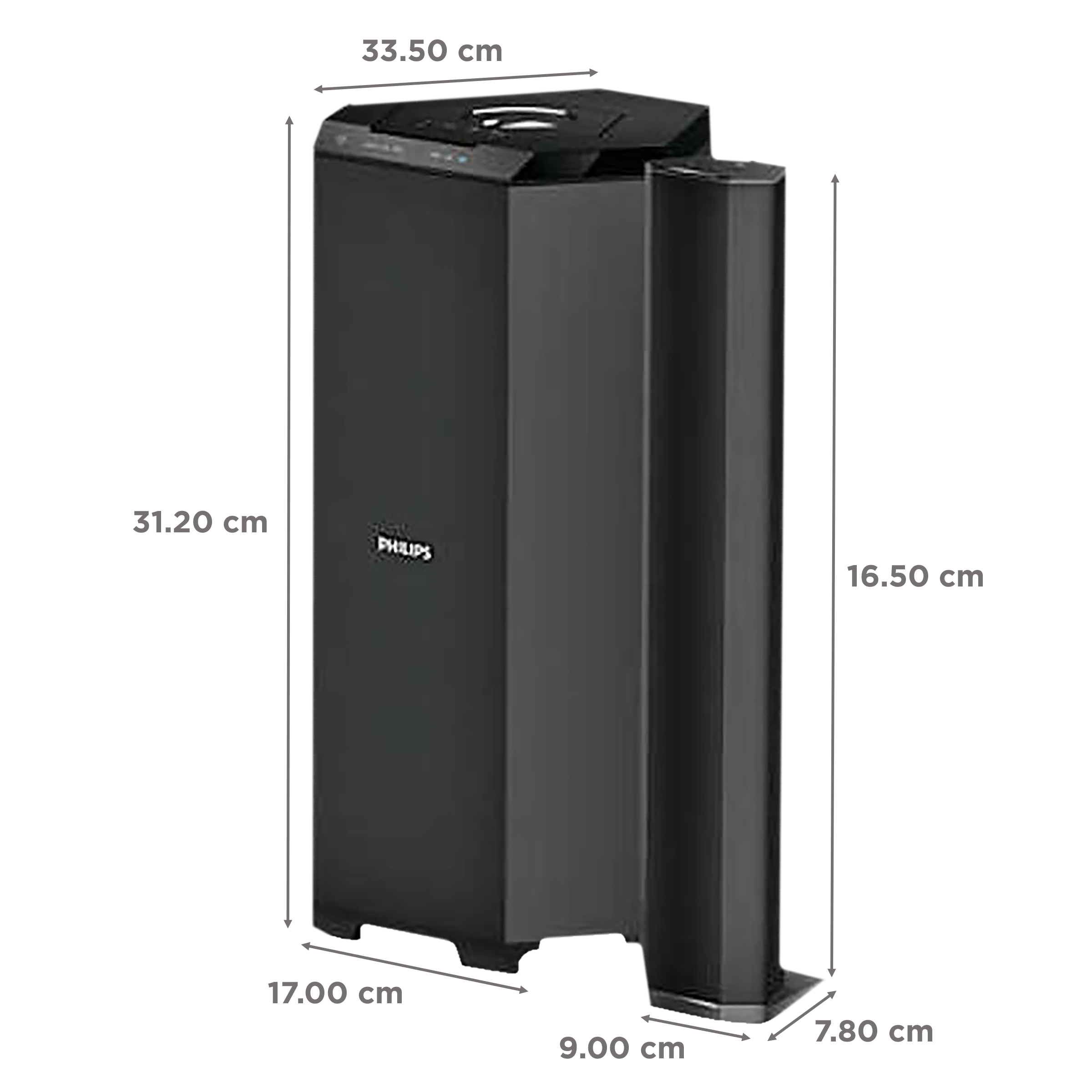 PHILIPS 80W Multimedia Speaker (High Fidelity Sound, 2.1 Channel, Black)_2