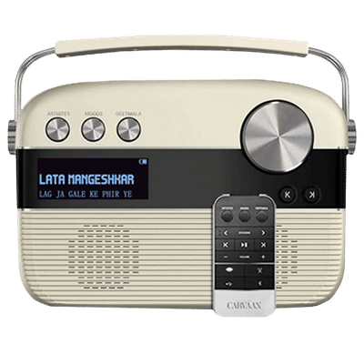 SAREGAMA Carvaan 6W Portable Bluetooth Speaker (5 Hours Playtime, Porcelain White)