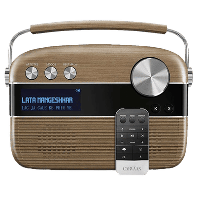 SAREGAMA Carvaan 6W Portable Bluetooth Speaker (5 Hours Playtime, Oakwood Brown)