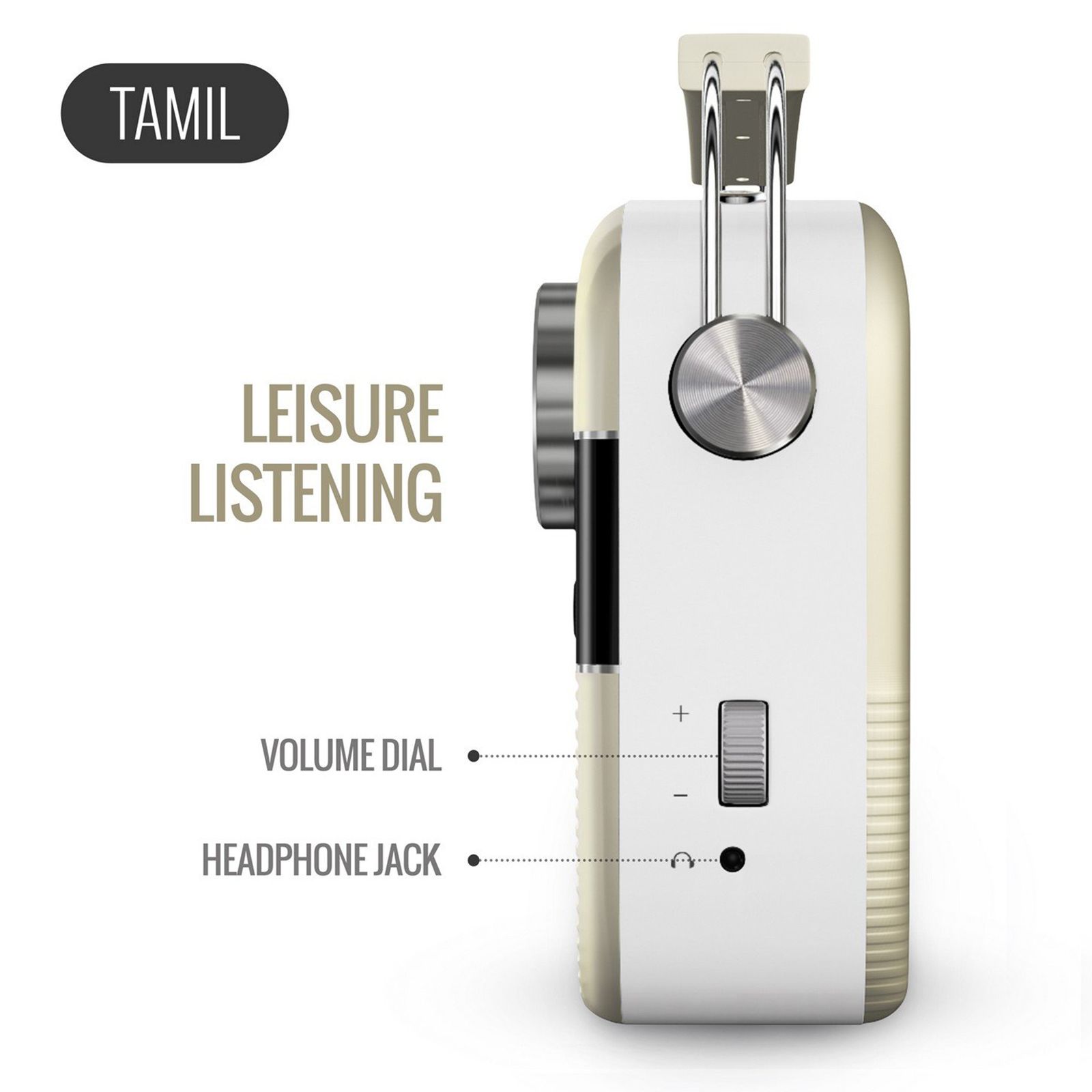 SAREGAMA Carvaan 6W Portable Bluetooth Speaker (5000 Pre Loaded Songs, Stereo Channel, White)_9