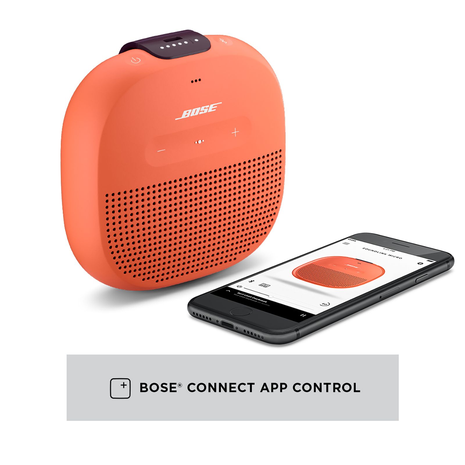 BOSE SoundLink Micro 5W Portable Bluetooth Speaker (IPX67 Water Resistant, Stereo Sound, Mono Speaker, Bright Orange)_9