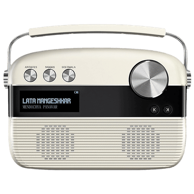 SAREGAMA Carvaan Marathi 6W Portable Bluetooth Speaker (5 Hours Playtime, Stereo Channel, Porcelain White)