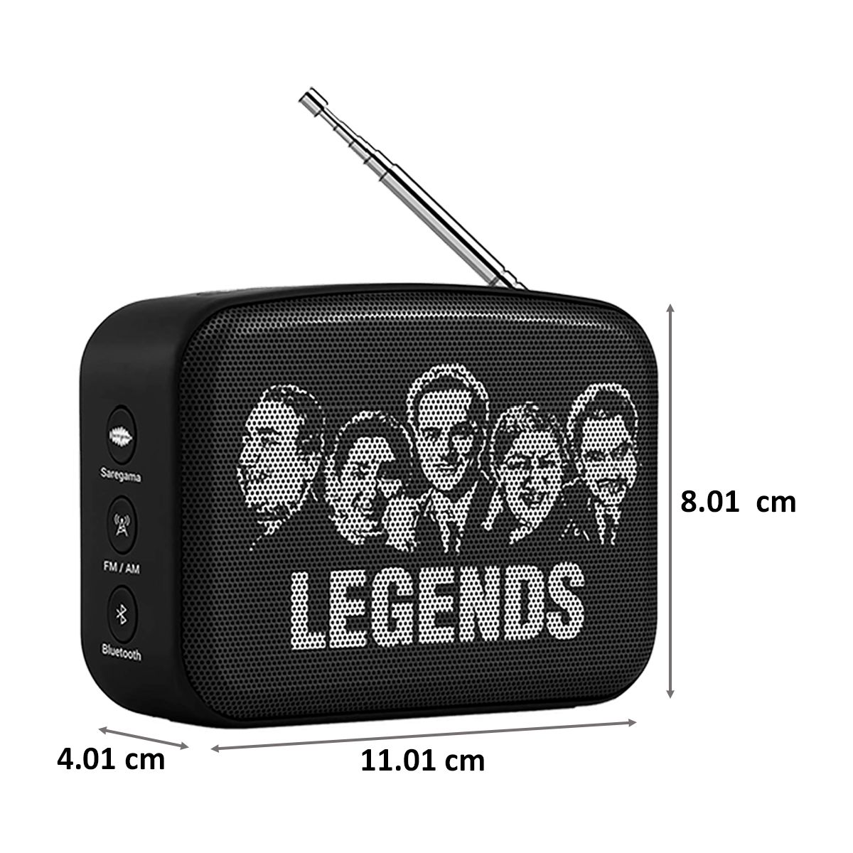 SAREGAMA Carvaan Mini 2.0 Hindi 5W Portable Bluetooth Speaker (4 Hours Playtime, 2.0 Channel, Moonlight Black)_2