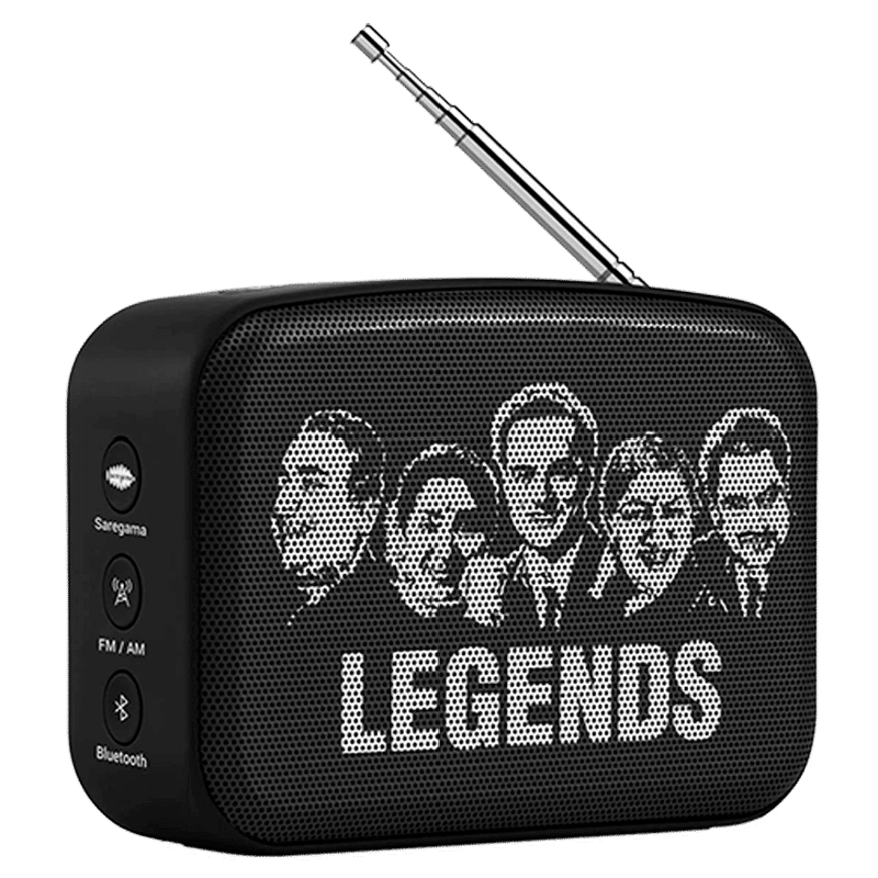 SAREGAMA Carvaan Mini 2.0 Hindi 5W Portable Bluetooth Speaker (4 Hours Playtime, 2.0 Channel, Moonlight Black)_4