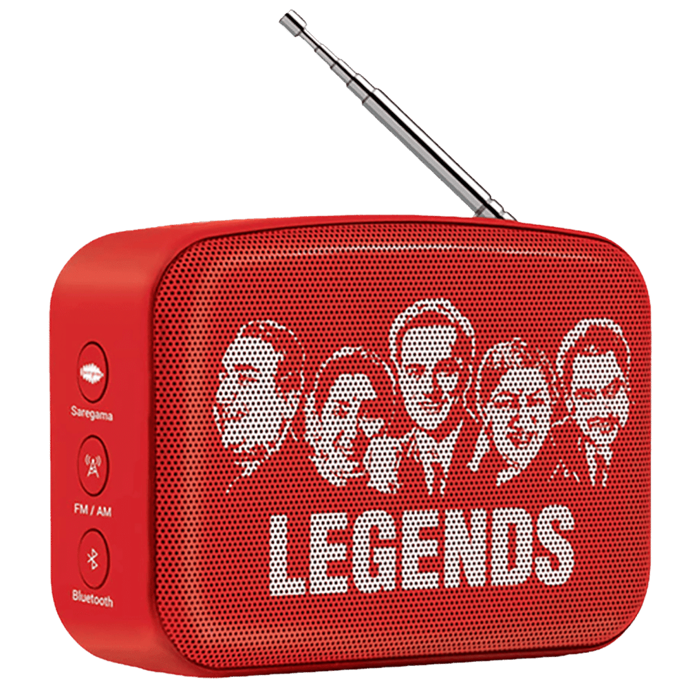 SAREGAMA Carvaan Mini 2.0 Hindi 5W Portable Bluetooth Speaker (4 Hours Playtime, 2.0 Channel, Sunset Red)_4