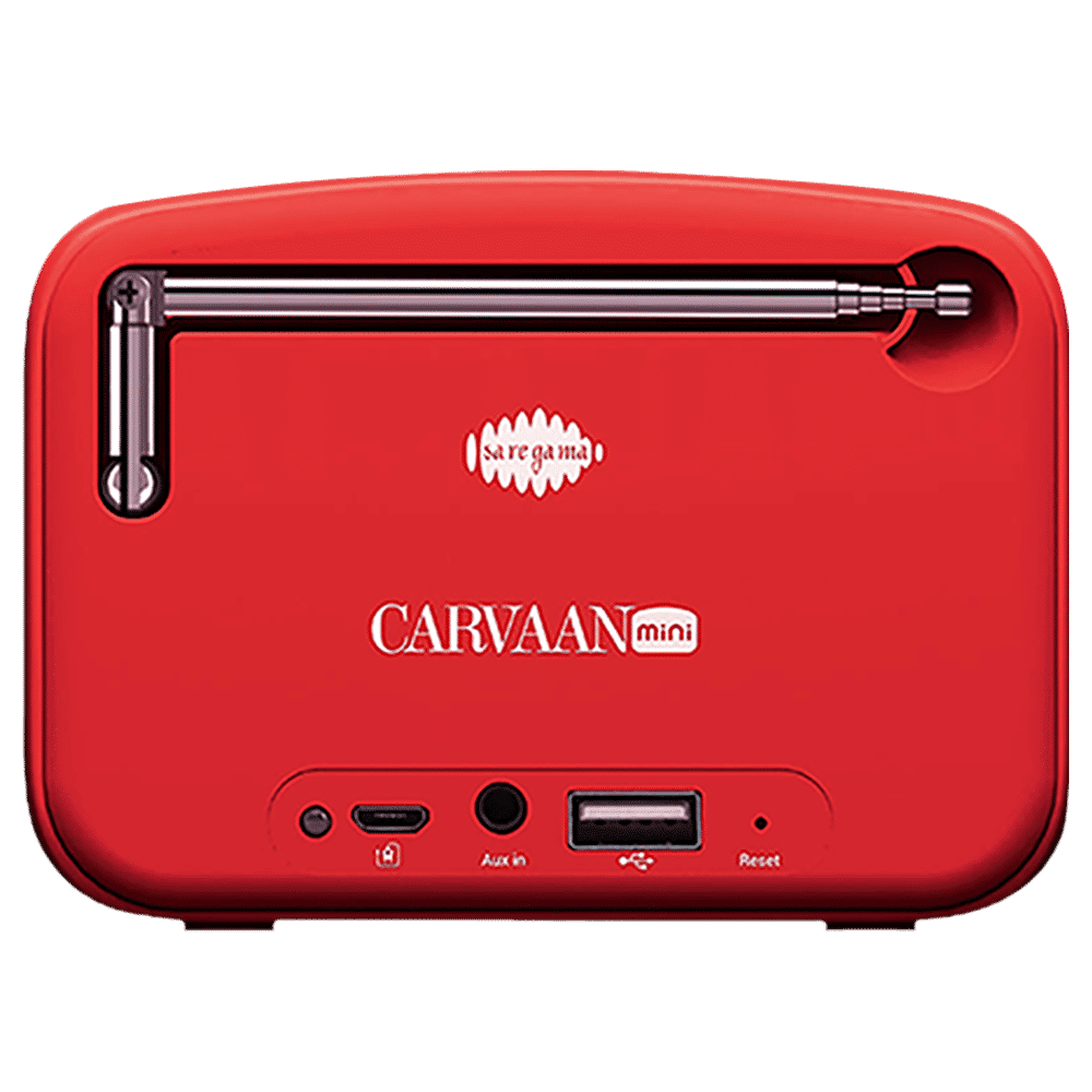 SAREGAMA Carvaan Mini 2.0 Hindi 5W Portable Bluetooth Speaker (4 Hours Playtime, 2.0 Channel, Sunset Red)_7