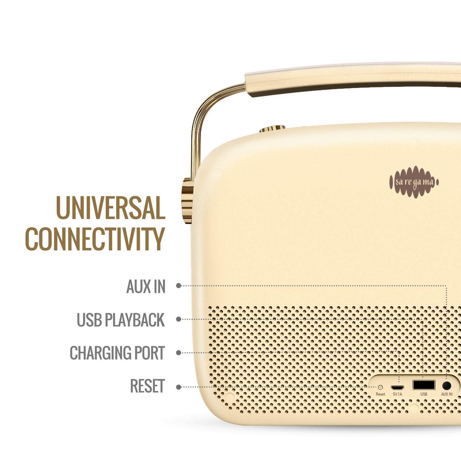 SAREGAMA Carvaan 10W Portable Bluetooth Speaker (5000 Pre Loaded Songs, Stereo Channel, Rose Gold)_12