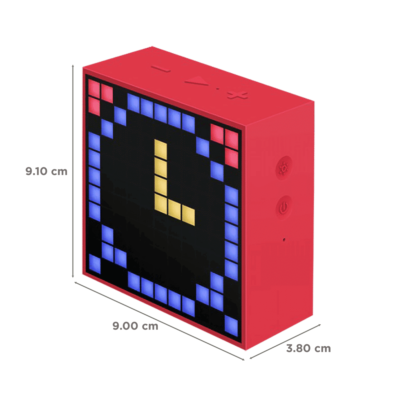 Divoom TimeBox Mini with Built-in Mic for Voice Memo Smart Speaker (Smart Alarm, Red)_2