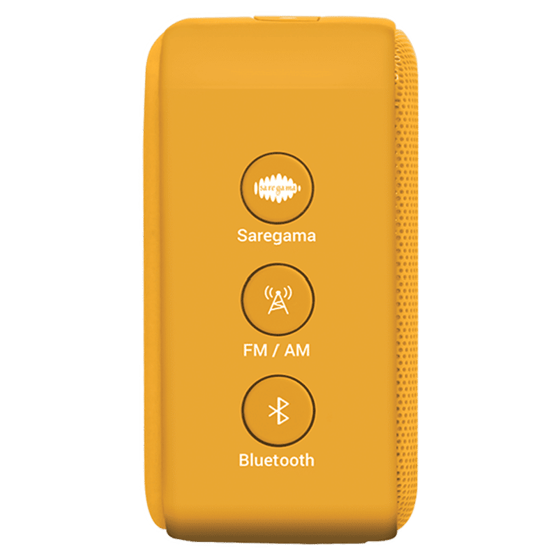 SAREGAMA Carvaan Mini 5W Portable Bluetooth Speaker (4 Hours Playtime, Stereo Channel, Saffron Orange)_5