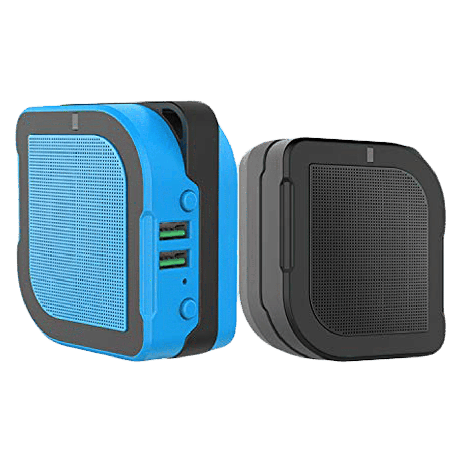 iGear TrioSmartTech 3W Portable Bluetooth Speaker (3 in 1, Mono Channel, Blue)_1