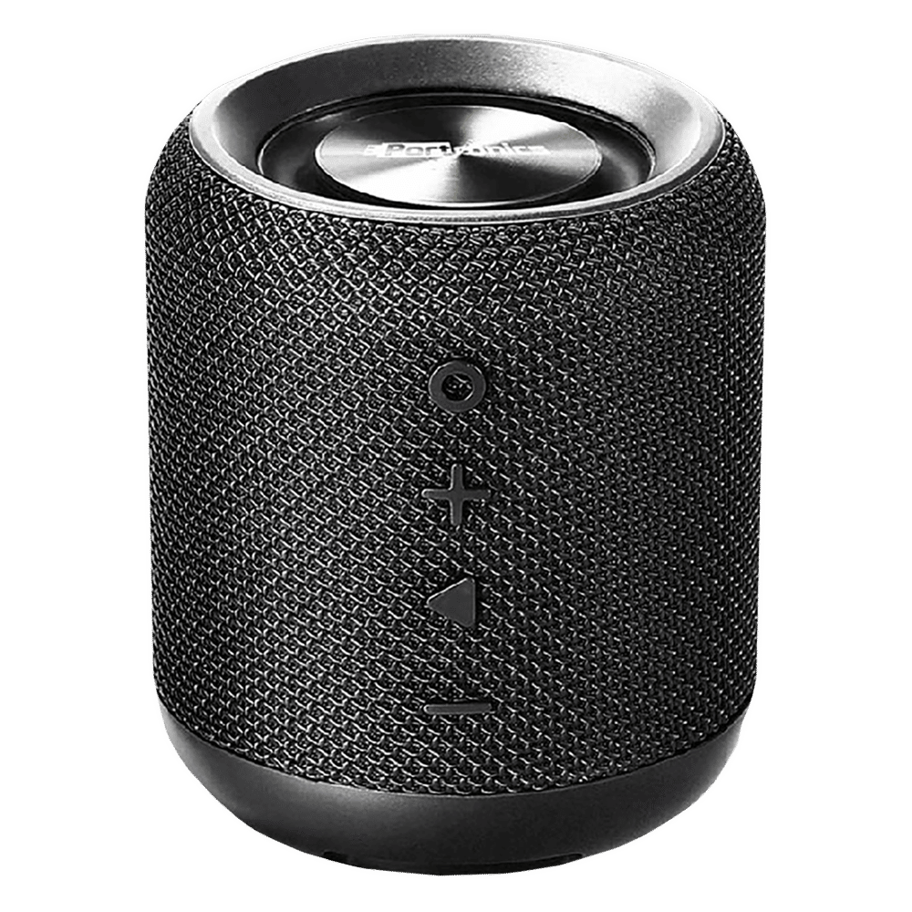 PORTRONICS SoundDrum 10W Portable Bluetooth Speaker (Water Resistant, 7 Hours Playtime, Stereo Channel, Black)_1