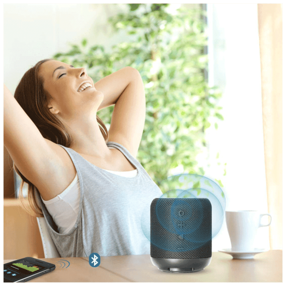 PORTRONICS SoundDrum 10W Portable Bluetooth Speaker (Water Resistant, 7 Hours Playtime, Stereo Channel, Black)_3