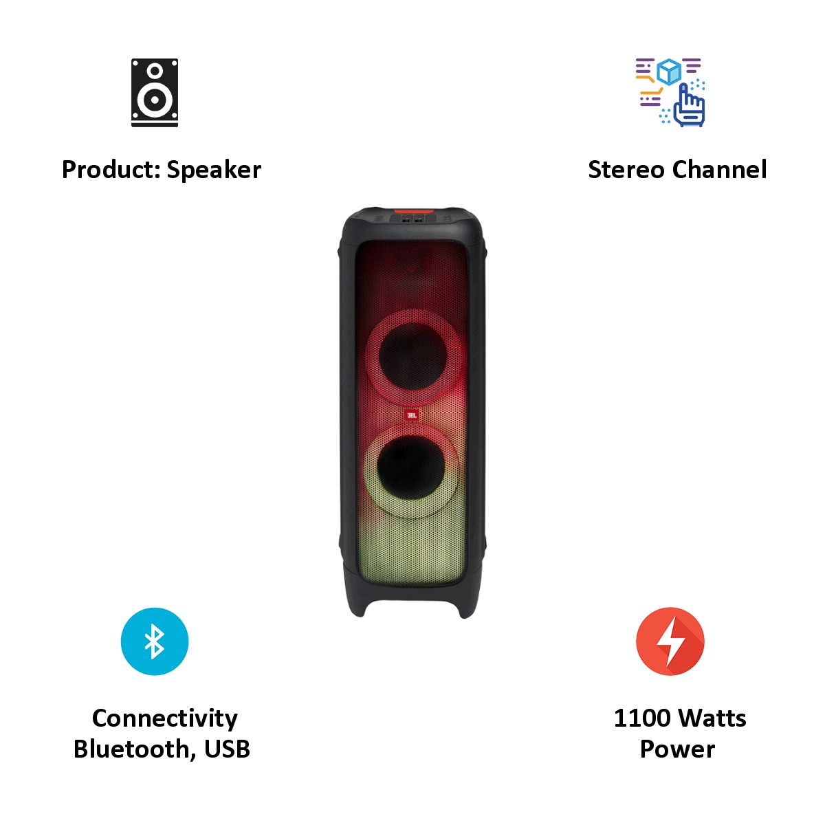 JBL Bluetooth Party Speaker (PartyBox 1000, Black) JBL Bluetooth Party Speaker (PartyBox 1000, Black)_3