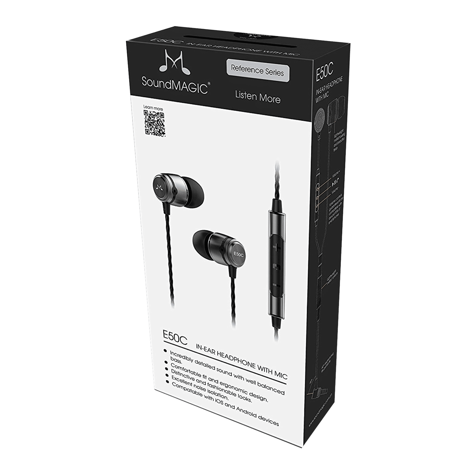 SoundMAGIC E50C Wired Earphone with Mic (3.5mm Connector, In Ear, Silver) SoundMAGIC E50C Wired Earphone with Mic (3.5mm Connector, In Ear, Silver)_3