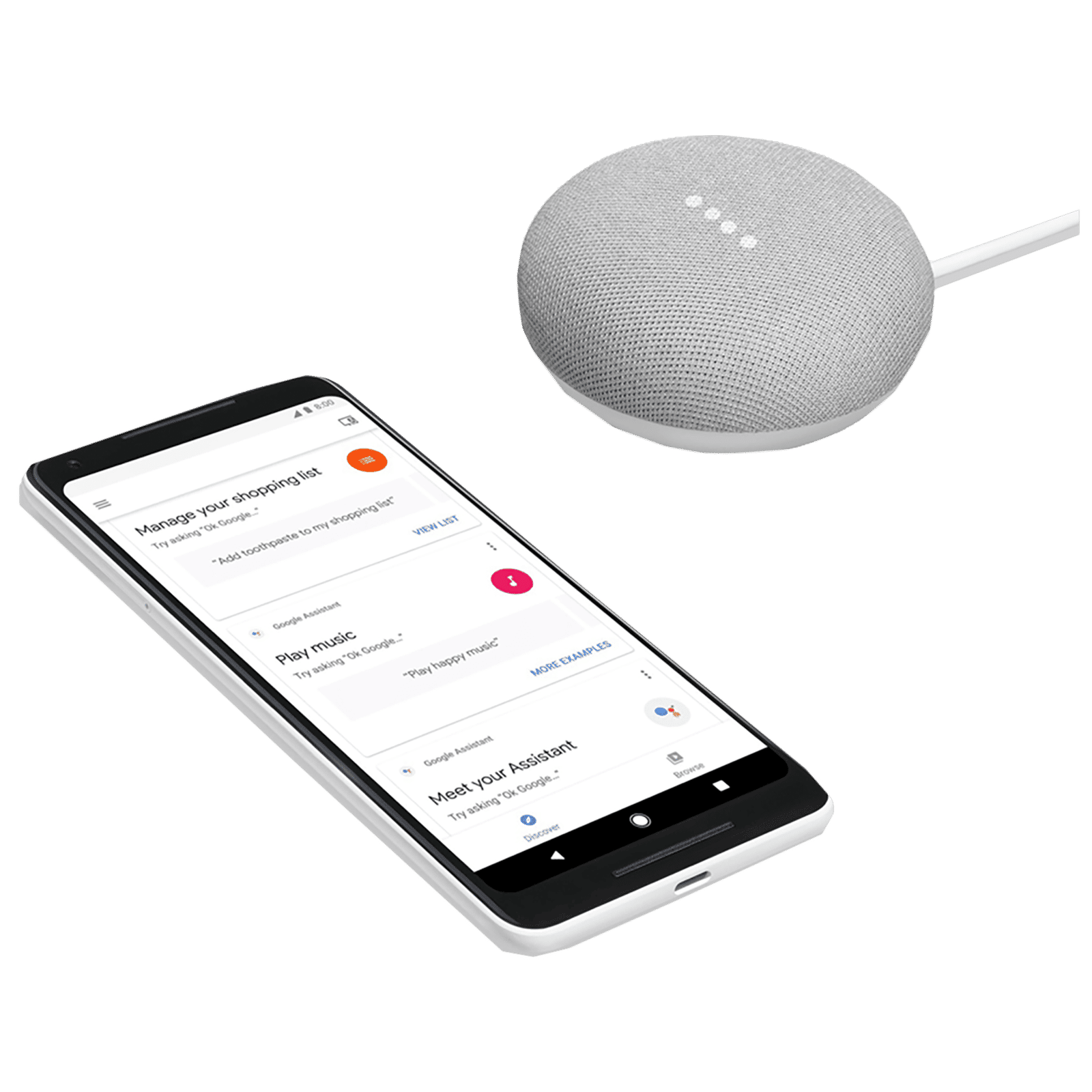 Google Home Mini with Google Assistant Compatible Smart Wi-Fi Speaker (Far-Field Voice Recognition, Grey) Google Home Mini with Google Assistant Compatible Smart Wi-Fi Speaker (Far-Field Voice Recognition, Grey)_3