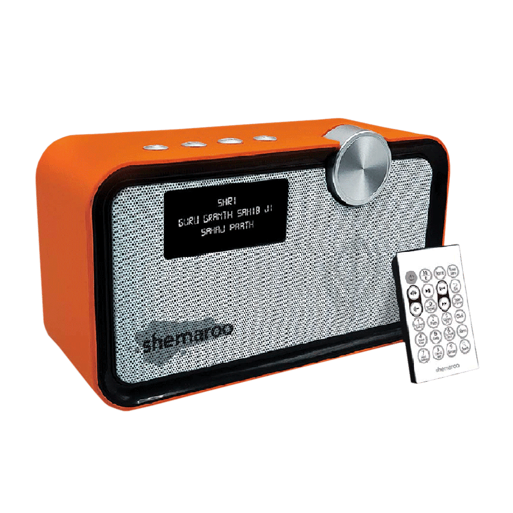 shemaroo Amrit Bani 5W Portable Bluetooth Speaker (LED Display, 5.0 Channel, Saffron) shemaroo Amrit Bani 5W Portable Bluetooth Speaker (LED Display, 5.0 Channel, Saffron)_3