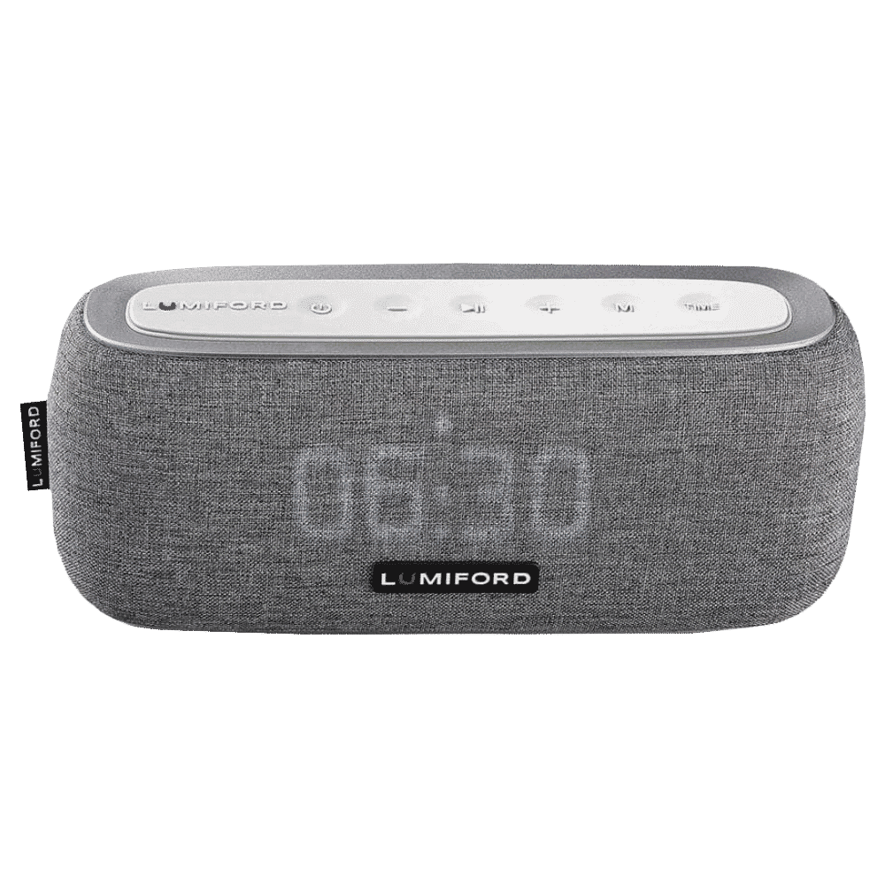 LUMIFORD Digi Clock 3-in-1 10W Portable Bluetooth Speaker (Stereo Sound, Dark Grey) LUMIFORD Digi Clock 3-in-1 10W Portable Bluetooth Speaker (Stereo Sound, Dark Grey)_1